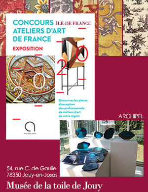 Exposition au Musée de la Toile de Jouy des créations des lauréats 2020 du concours régional d'ïle de France du musée de Jouy en Josas